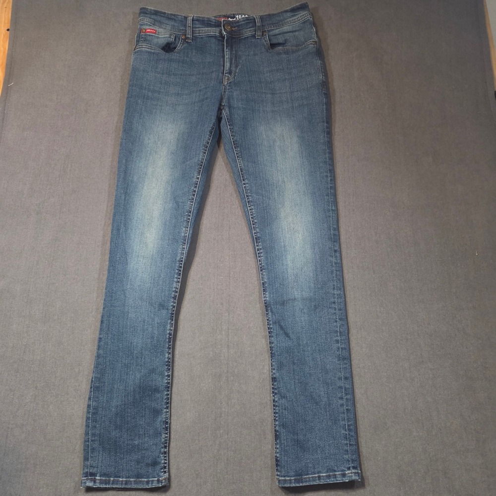 Lee Cooper Originals 1908 Jeans Mens 34x31.5 Blue Slim Straight Authentic Denim